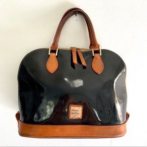 Dooney & Bourke Black and Brown Satchel